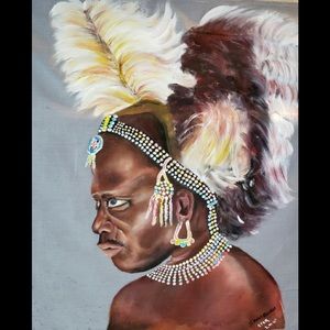KenyaAfrican print is hand painted on cloth canvas
